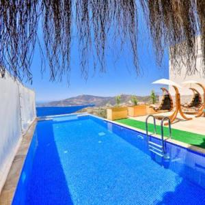 Villa with 2 bedrooms in Kas with wonderful sea view private pool enclosed garden in Kas